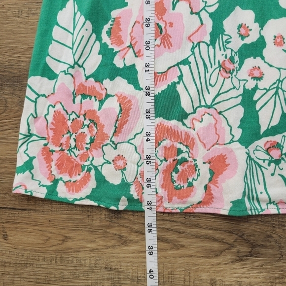 Lilly Pulitzer Twyla Take It Higher Silk Midi Dress Floral Green Pink Size Small - Picture 5 of 11